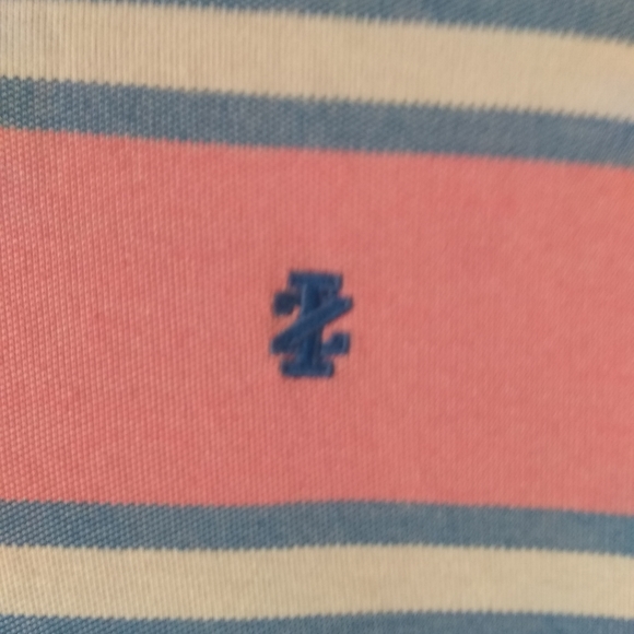 Men's Izod pink and blue polo - Picture 3 of 11